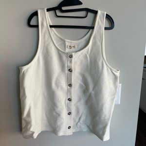 Madewell Woven/Sweater Tank, size xxl